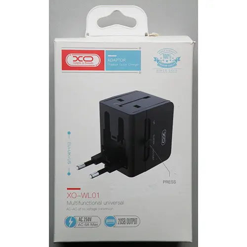 Foto dell’avviso ufficiale: XO ADAPTOR Traveler Quick Charger Adattatore da viaggio — rischio: Scossa elettrica