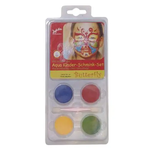Foto dell’avviso ufficiale: JOFRIKA Aqua kinder-schmink-set - Butterfly Set trucco giocattolo — rischio: Rischio chimico