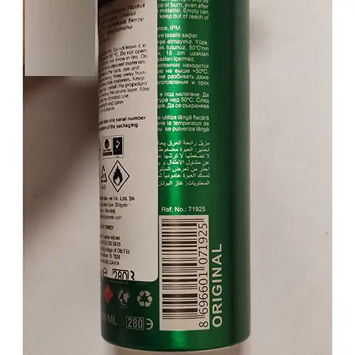 Photo de l’avis officiel: Barcelona Energy for men Spray pour le corps — risque: Risque chimique
