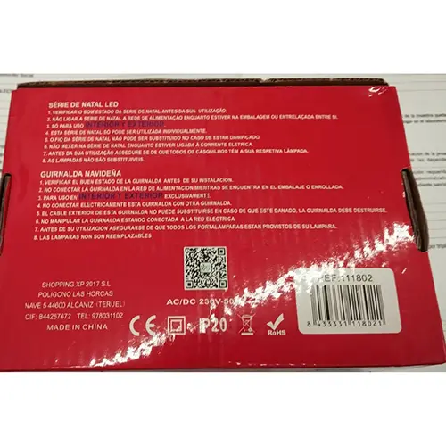 Foto del aviso oficial: D8 Luz de navidad uso interior y exterior 240 led luz amarillo Cadena de iluminación — riesgo: Quemaduras & Incendio