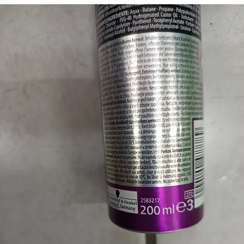 Photo de l’avis officiel: Schwarzkopf taft POWER MOUSSE Spray capillaire — risque: Risque chimique