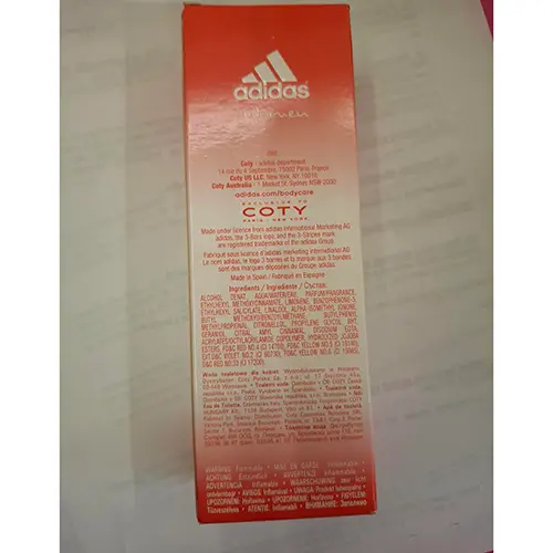 Photo de l’avis officiel: Adidas Fun sensation Eau de toilette — risque: Risque chimique