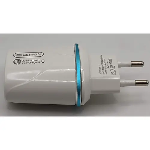 Photo de l’avis officiel: EZRA TRAVEL CHARGER Chargeur USB — risque: Choc électrique (OR/00105/25)