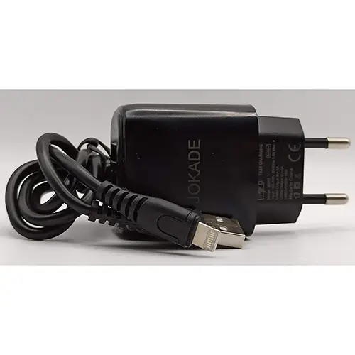 Foto aus der offiziellen Meldung: JOKADE CHARGER Dual Port smart charger set USB-Ladegerät — Risiko: Elektrischer Schlag