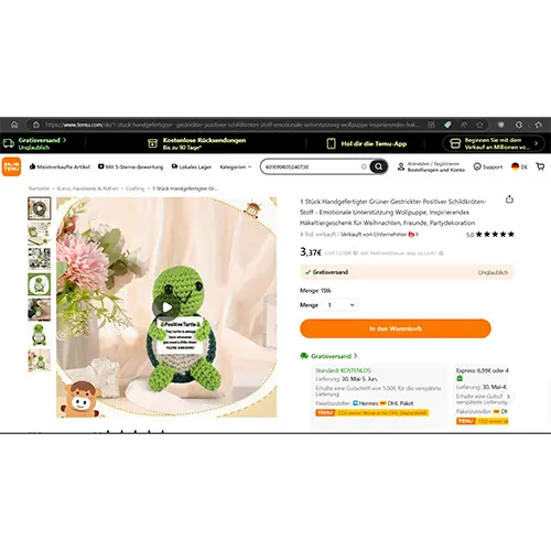 Foto do aviso oficial: knitted toy Brinquedo macio — risco: Engasgamento
