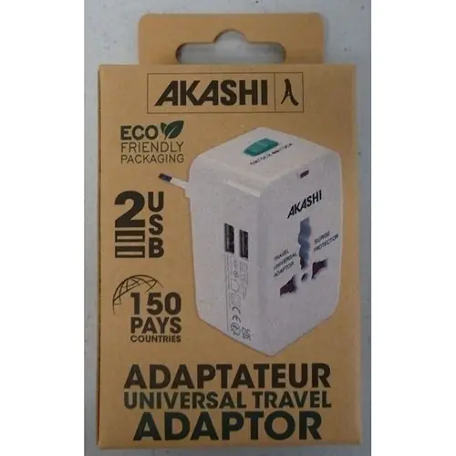 Photo de l’avis officiel: Akashi Adaptateur Adaptateur de voyage — risque: Choc électrique