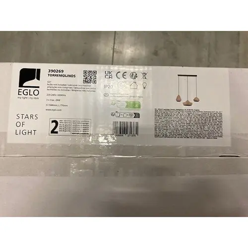 Foto do aviso oficial: Eglo SUSPENSION Torremolinos Lâmpada de teto — risco: Choque elétrico