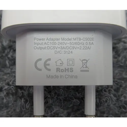 Photo de l’avis officiel: mietubl 20W PD Chargeur USB — risque: Choc électrique
