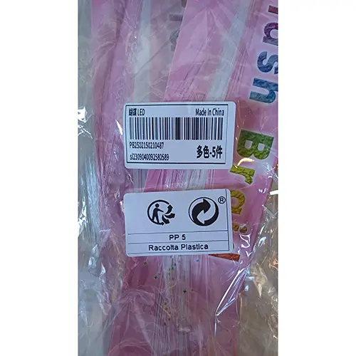 Foto aus der offiziellen Meldung: Kids' Led Light Up Toy Hair Braid, Birthday Party Flashing Hair Clip Spielzeug Haar Zopf — Risiko: Chemikalie