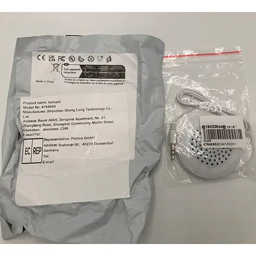 Foto dell’avviso ufficiale: Mikikit Mini Stereo under pillow Oratore — rischio: Ambiente