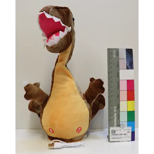 Photo de l’avis officiel: STYRASSIC PARK Dinosaurier Jouet souple — risque: Étouffement