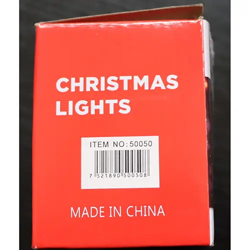 Photo de l’avis officiel: Christmas lights Chaîne d'éclairage — risque: Choc électrique (SR/02397/25)