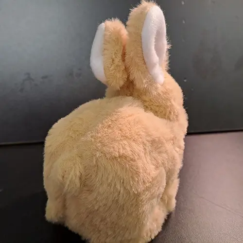 Foto do aviso oficial: Plush Toy rabbit Coelho-brinquedo alimentado a bateria — risco: Engasgamento