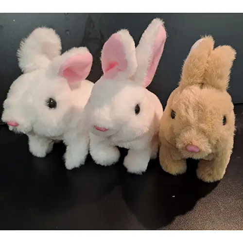 Foto do aviso oficial: Plush Toy rabbit Coelho-brinquedo alimentado a bateria — risco: Engasgamento