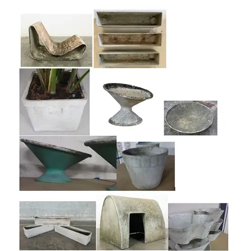 Foto do aviso oficial: Willy Guhl, Eternit, Ornament/planters/garden furniture made of asbestos containing fiber cement Mobiliário de — risco: Químico
