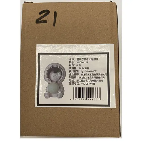 Photo from the official notice: LED Astronaut night lamp with animals — environment risk