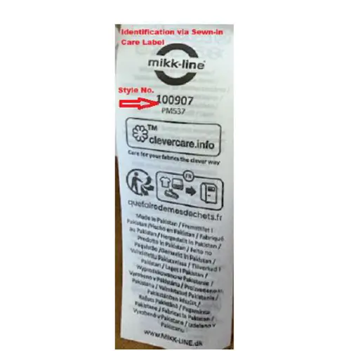 Photo from the official notice: Mikk-Line 2-Pack Kids' Onepieces babies' clothing set — choking risk