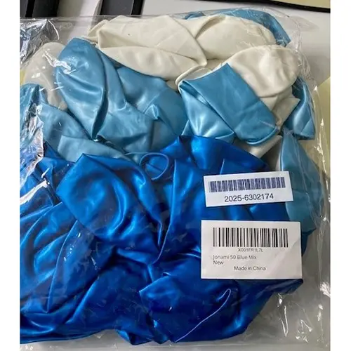 Photo de l’avis officiel: Jonami 50 Blue Mix Ballons — risque: Risque chimique