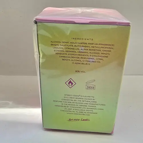 Photo de l’avis officiel: Coscentra Fleurette - street looks Parfum — risque: Risque chimique