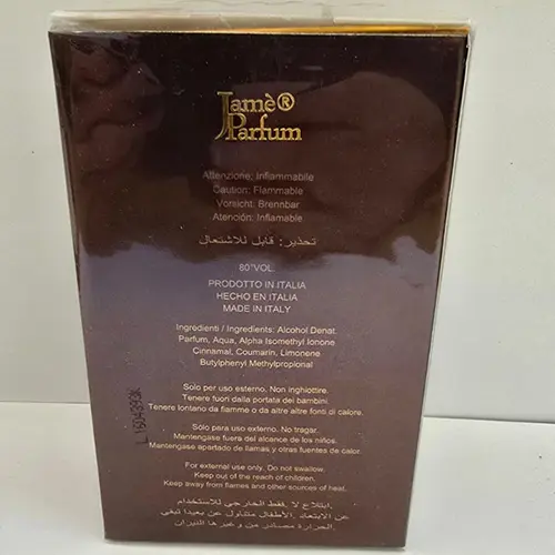 Foto dell’avviso ufficiale: Jamè Parfum Gold &amp; Money Eau de toilette — rischio: Rischio chimico