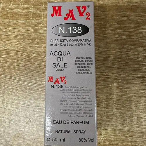 Photo de l’avis officiel: Mav ® Acqua di sale Eau de parfum — risque: Risque chimique