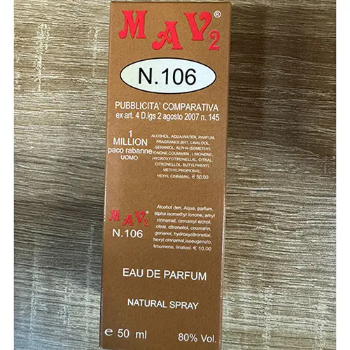 Foto dell’avviso ufficiale: mav 2 1 million n.106 Profumo — rischio: Rischio chimico