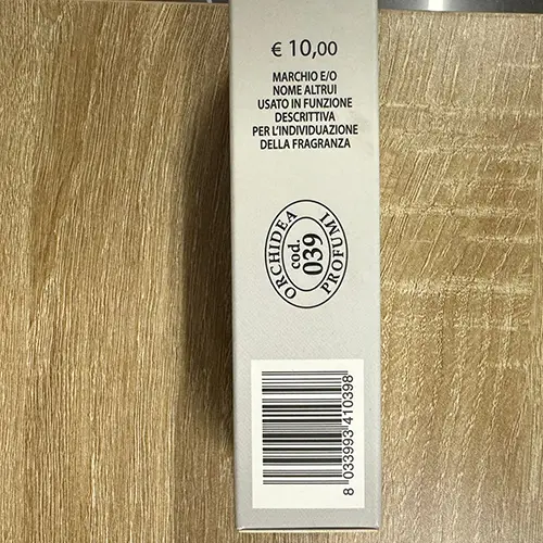Photo de l’avis officiel: Orchidea Profumi Sport DEG Eau de toilette — risque: Risque chimique