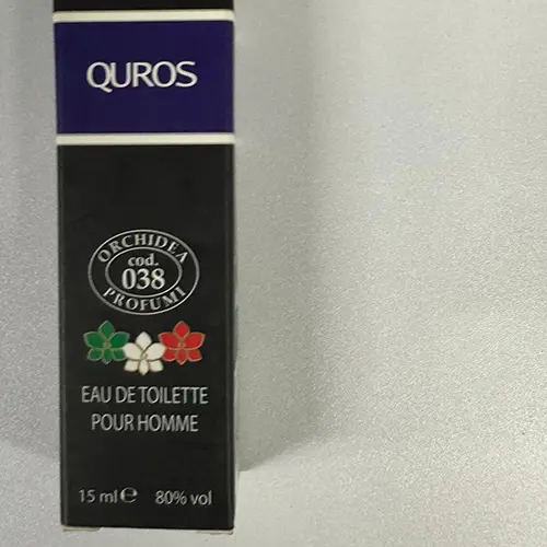 Photo de l’avis officiel: Orchidea Profumi Quros Eau de toilette — risque: Risque chimique