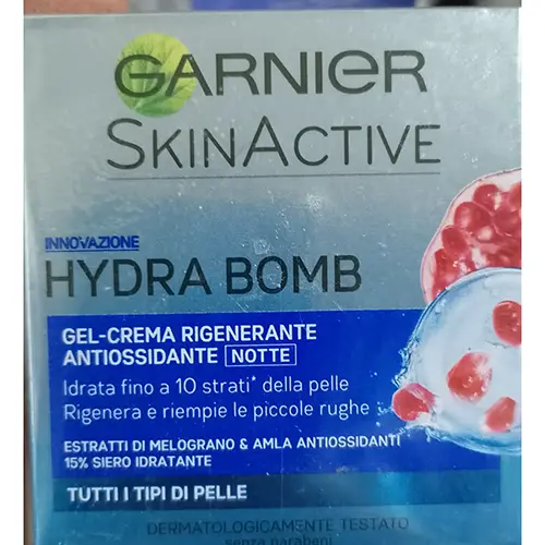 Photo de l’avis officiel: Garnier Skin Active Hydra bomb Crème pour le visage — risque: Risque chimique