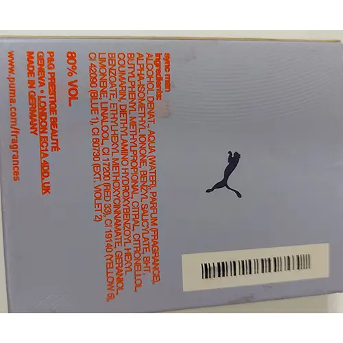 Photo de l’avis officiel: PUMA Sync Man Eau de toilette — risque: Risque chimique