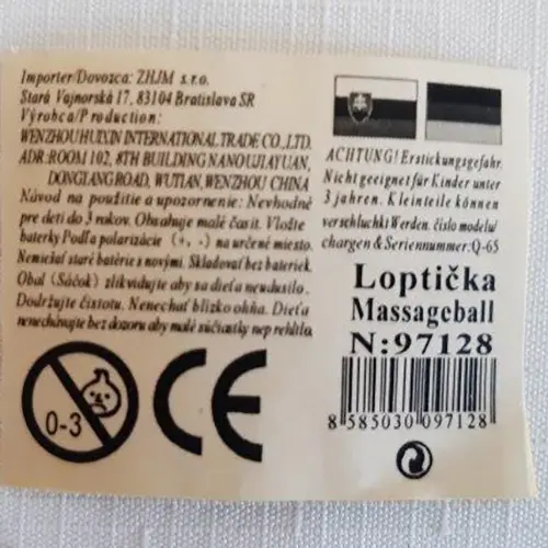 Photo from the official notice: Flashing Spiky Ball plastic ball — choking risk (SR/02625/25)