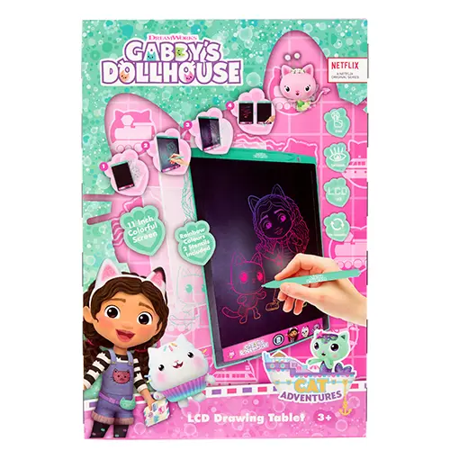 Foto dell’avviso ufficiale: Canenco B.V. Stitch LCD drawing board 11-inch rainbow and Gabby's Dollhouse drawing board 11-inch rainbow Tavo — rischio: Rischio chimico & Ostruzione delle vie aeree