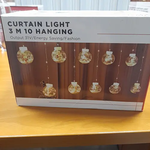 Foto do aviso oficial: Curtain Light 3 M 10 Hanging Corrente de iluminação — risco: Choque elétrico (SR/02616/25)