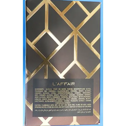 Photo de l’avis officiel: L'AFFAIR MYSTERY TOBACCO Parfum — risque: Risque chimique