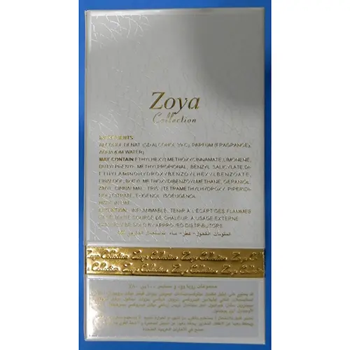 Photo de l’avis officiel: Zoya Collection Wood &amp; Spice Parfum — risque: Risque chimique