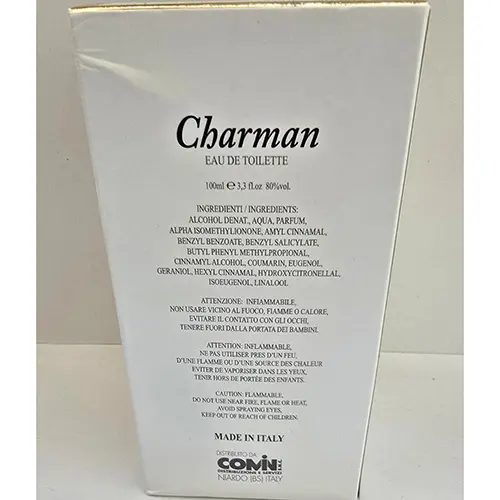 Foto dell’avviso ufficiale: COMIN Charman Eau de toilette — rischio: Rischio chimico