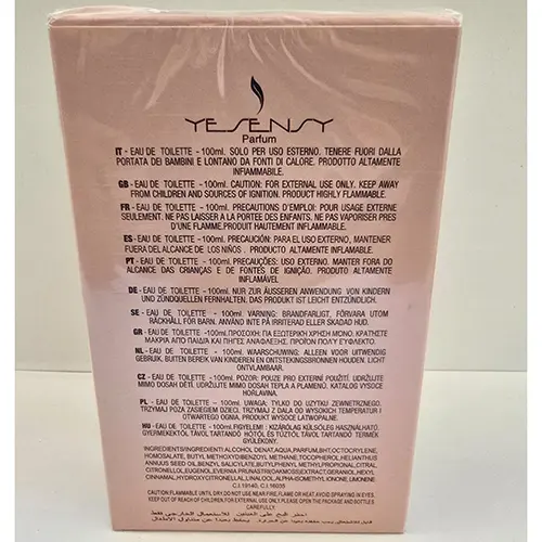 Photo de l’avis officiel: Yesensy Parfum Agua Flora de Roses Eau de toilette — risque: Risque chimique