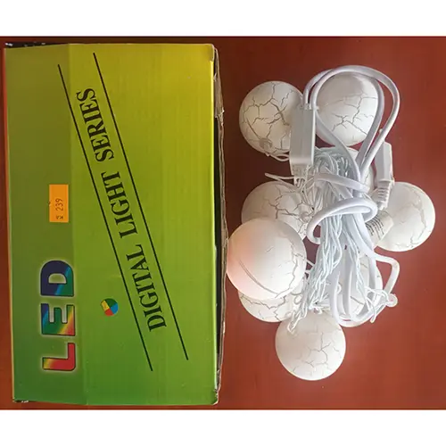 Photo from the official notice: DIGITAL LIGHT SERIES string lights — electric shock risk
