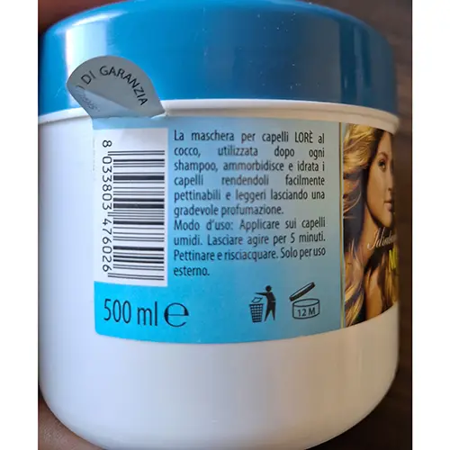 Photo de l’avis officiel: My Love Lorè Masque capillaire — risque: Risque chimique