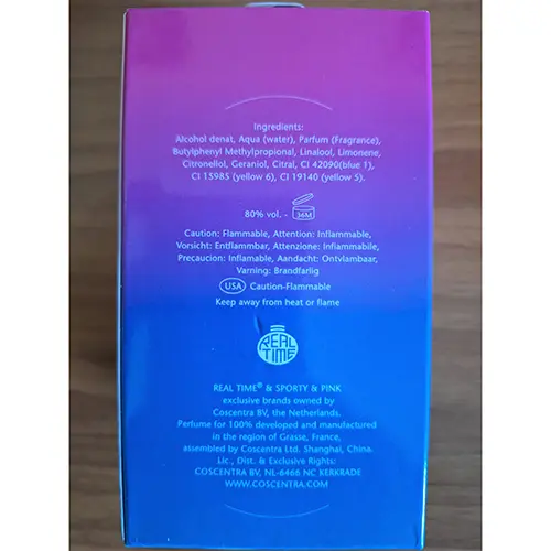 Foto dell’avviso ufficiale: REAL TIME Sporti &amp; Pink Profumo — rischio: Rischio chimico