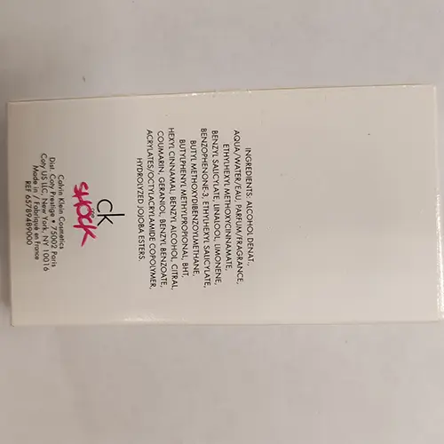 Photo de l’avis officiel: Calvin Klein Shock Eau de toilette — risque: Risque chimique