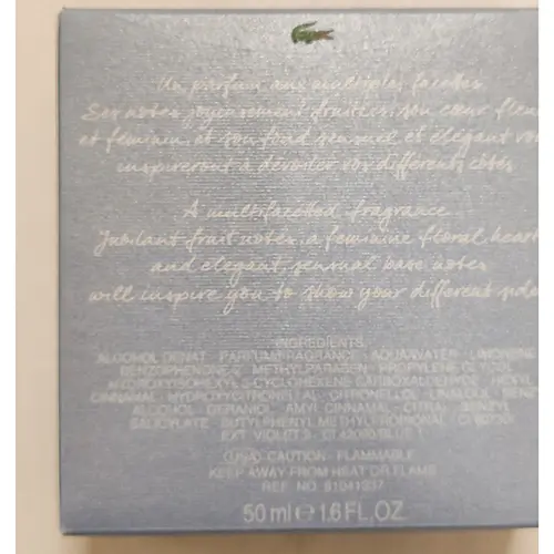 Photo de l’avis officiel: LACOSTE Inspiration Parfum — risque: Risque chimique