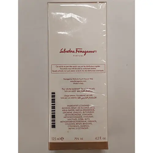 Photo de l’avis officiel: Salvatore Ferragamo Tuscan Soul Eau de toilette — risque: Risque chimique