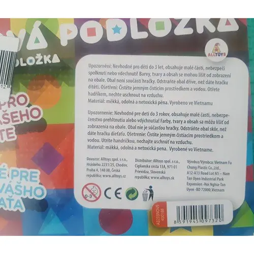Photo de l’avis officiel: ALLTOYS Penová podložka Playmat — risque: Étouffement (SR/02831/25)