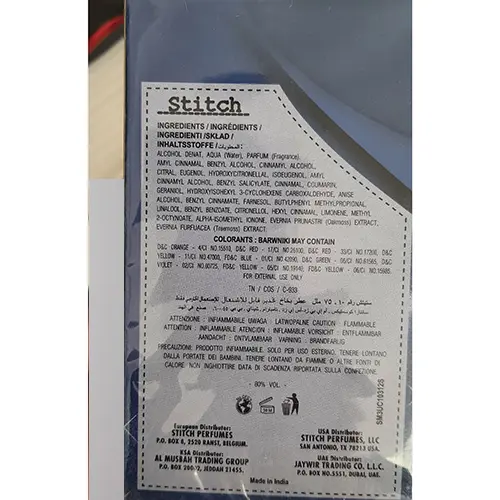 Photo de l’avis officiel: Stitch N.10 Parfum — risque: Risque chimique