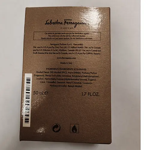 Photo de l’avis officiel: Salvatore Ferragamo Incanto Eau de toilette — risque: Risque chimique