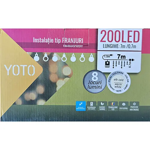 Photo de l’avis officiel: Yoto 200 LED Chaîne d'éclairage — risque: Choc électrique