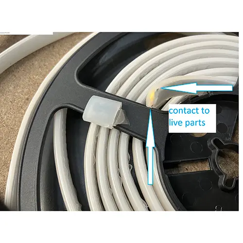 Foto do aviso oficial: SUNBEYOND LED Strip Luz LED — risco: Choque elétrico