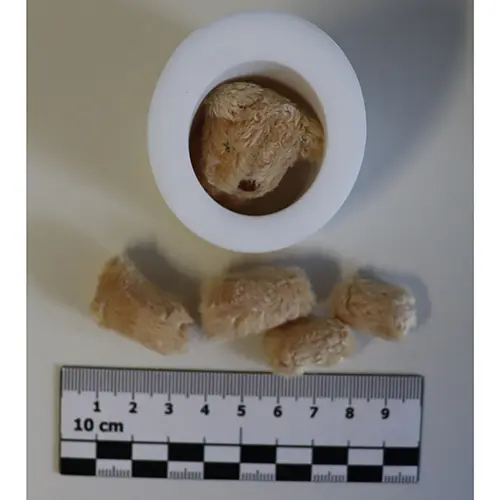 Photo from the official notice: Simulation doll toy bear — choking risk