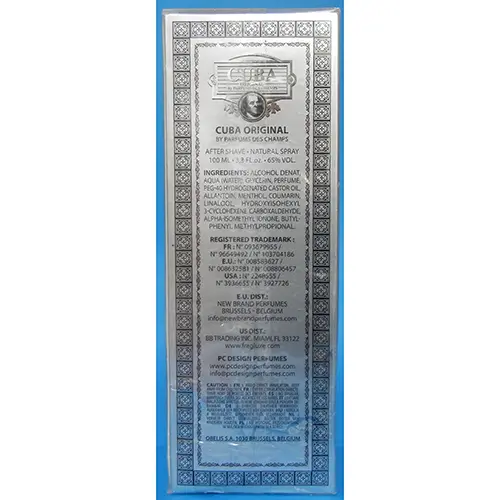 Foto dell’avviso ufficiale: Obelis CUBA ORIGINAL Dopobarba — rischio: Rischio chimico